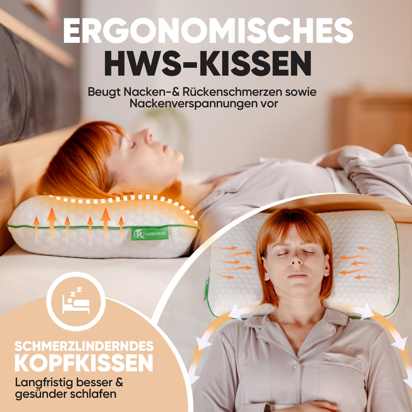 RUHEOASE© Kissen | Ergonomie, die dich trägt