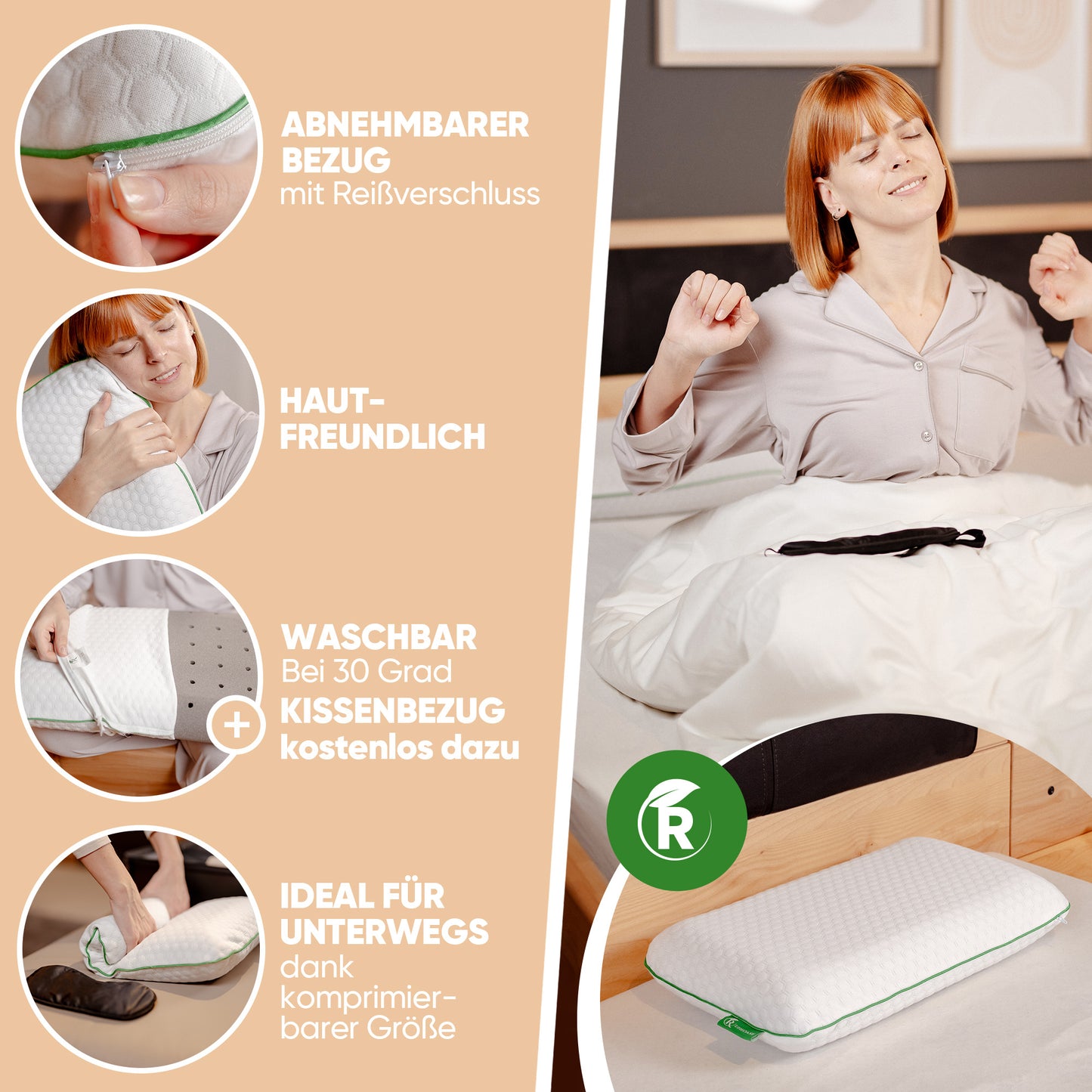 RUHEOASE© Kissen | Ergonomie, die dich trägt